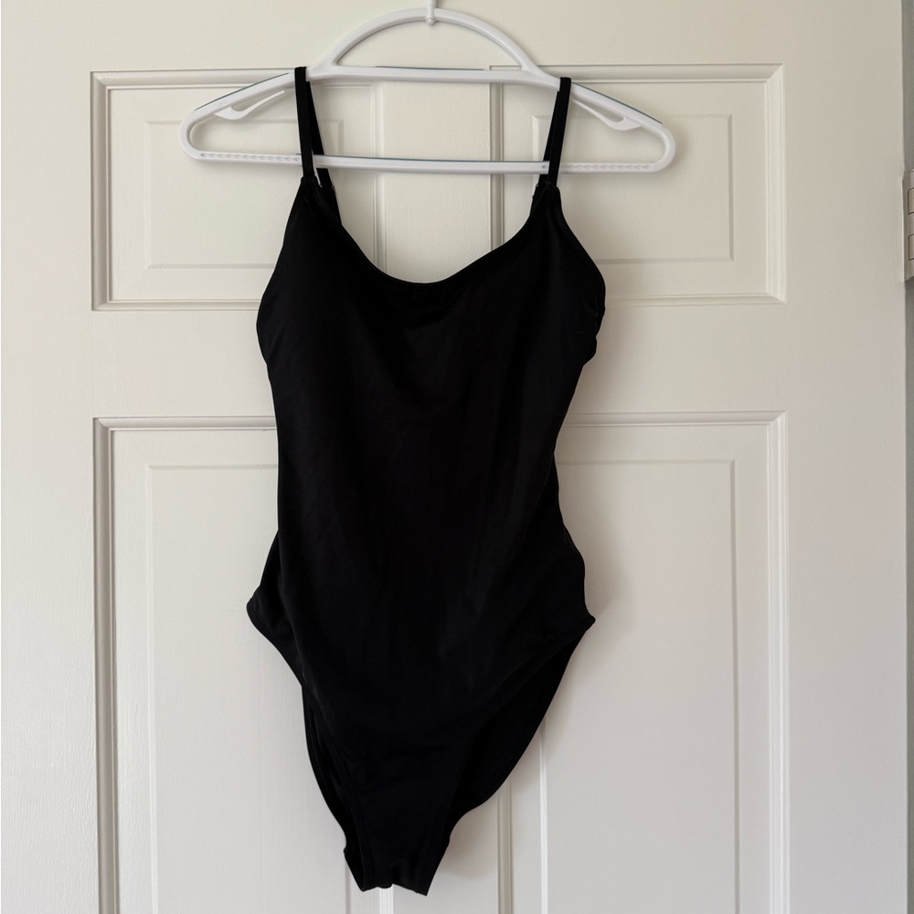 Andie Black Bodysuit One Piece Timeless Minimalist Design